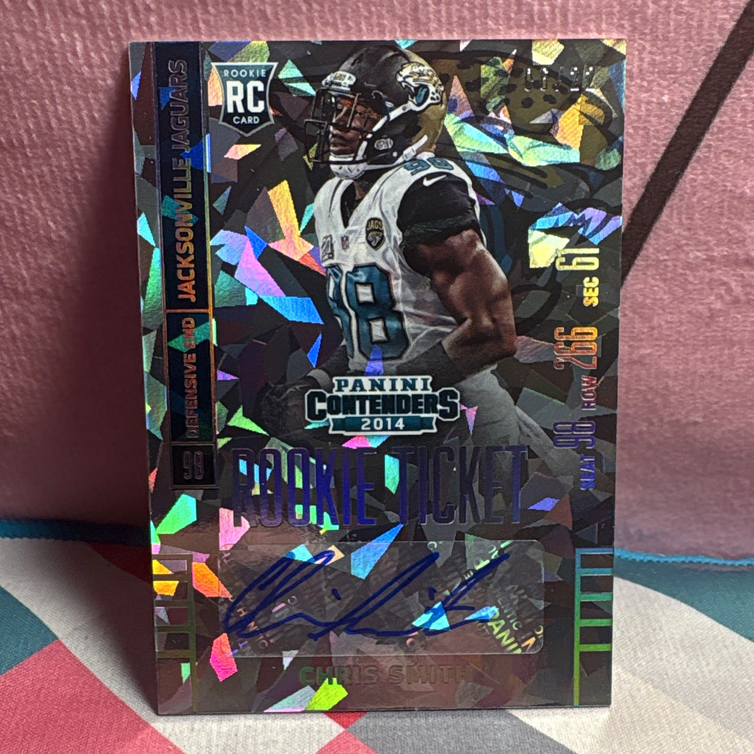Panini 2014 Contenders Chris Smith Rookie Ticket Auto Jaguars #114 /266