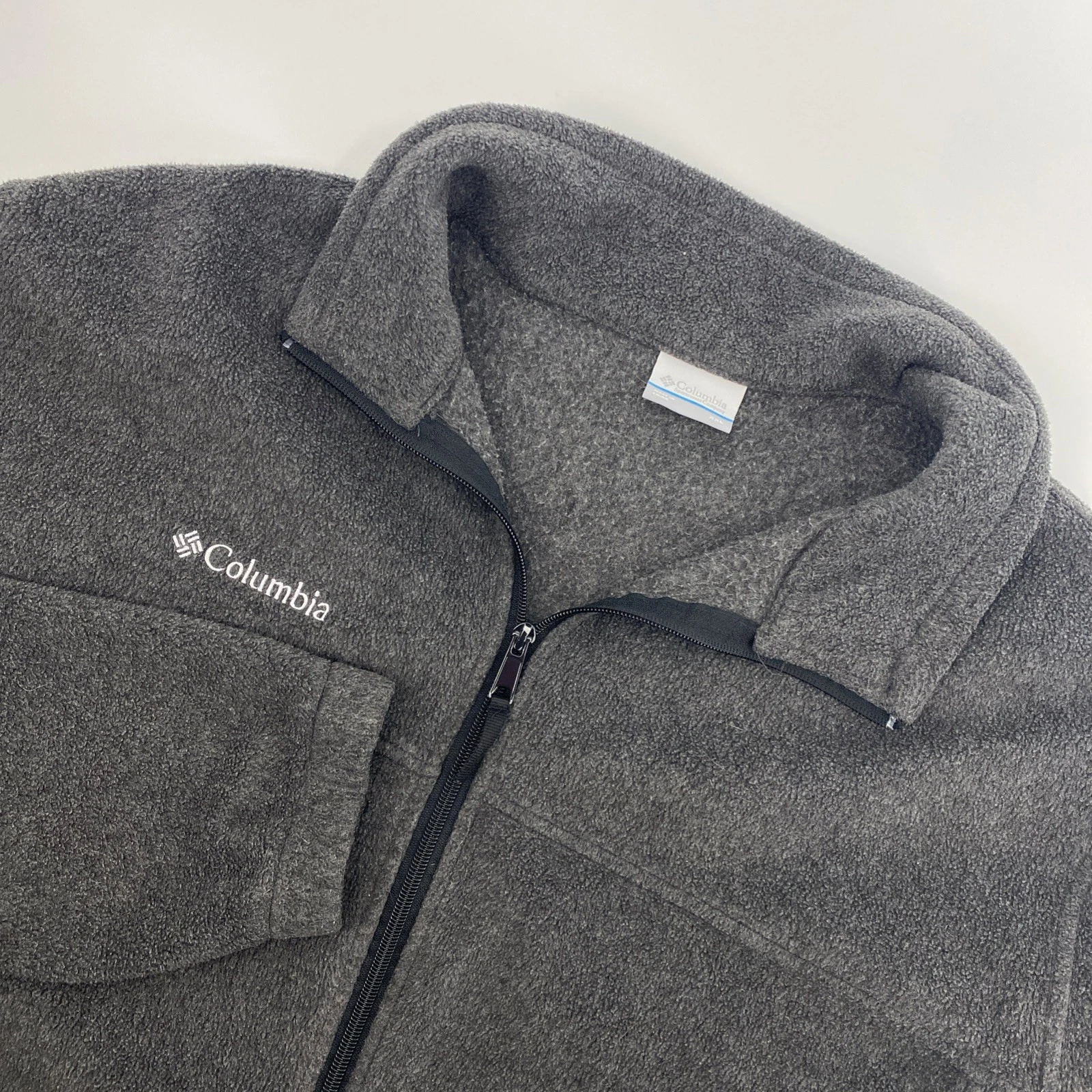 Columbia Jacket Mens XXL Gray Fleece Full Zip Gorpcore Outdoors Utility Chore 2X