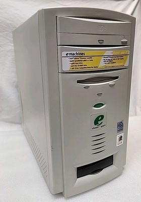 Emachines e-tower 400ix NEVER OBSOLETE Desktop PC 96MB RAM + Win 98 SE + Nvidia