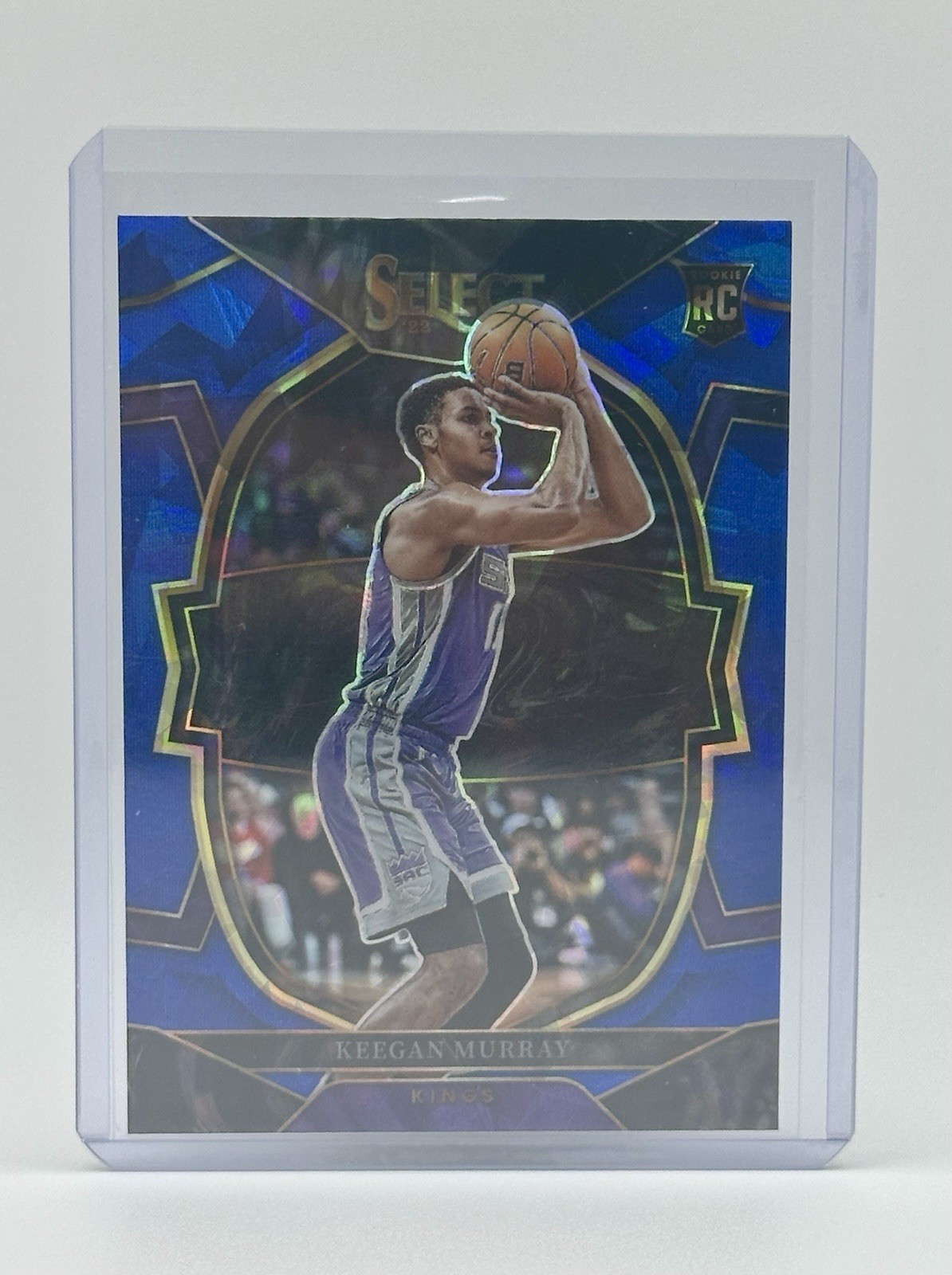 2022-23 Panini Select #81 Keegan Murray Blue Cracked Ice Prizm Rc Rookie