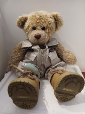 Build a Bear taking fisherman and clothing and shoes with pole and fish