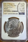 2021-O PRIVY MORGAN DOLLAR NGC MS70 FIRST DAY OF ISSUE FDOI