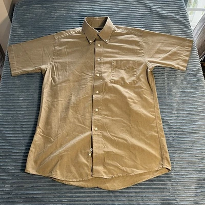 Barrington Vintage Casual Preppy Summer Button-Down Tan Large Polo Shirt - Image 1 of 3