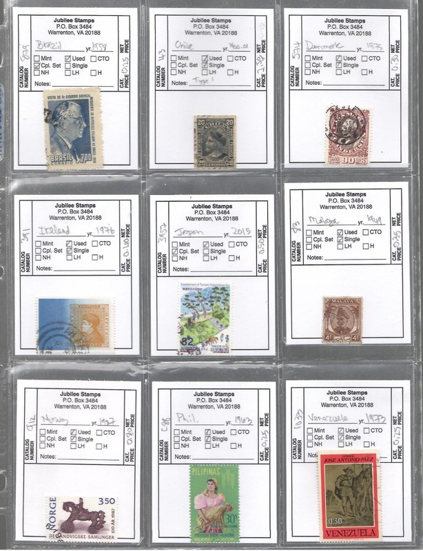 WORLDWIDE USED STAMPS LOT. 09 NICE SELECTIONS.