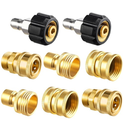 #ad Twinkle Star Pressure Washer Adapter Set Quick Disconnect Kit 8 Sets Brass $48.88