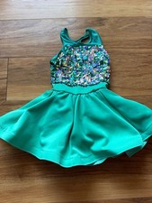 Weissman Green Sequin Dance Costume Dress SC Child Recital Competition