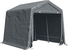 VivaGarden Gazebo da Giardino Tenda Garage Moto Bici 2,8x2,4 mt Metallo Grigio