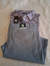 NEW FOOTJOY SET OF MENS GOLF SHORTS  SHIRT  SIZE LARGE