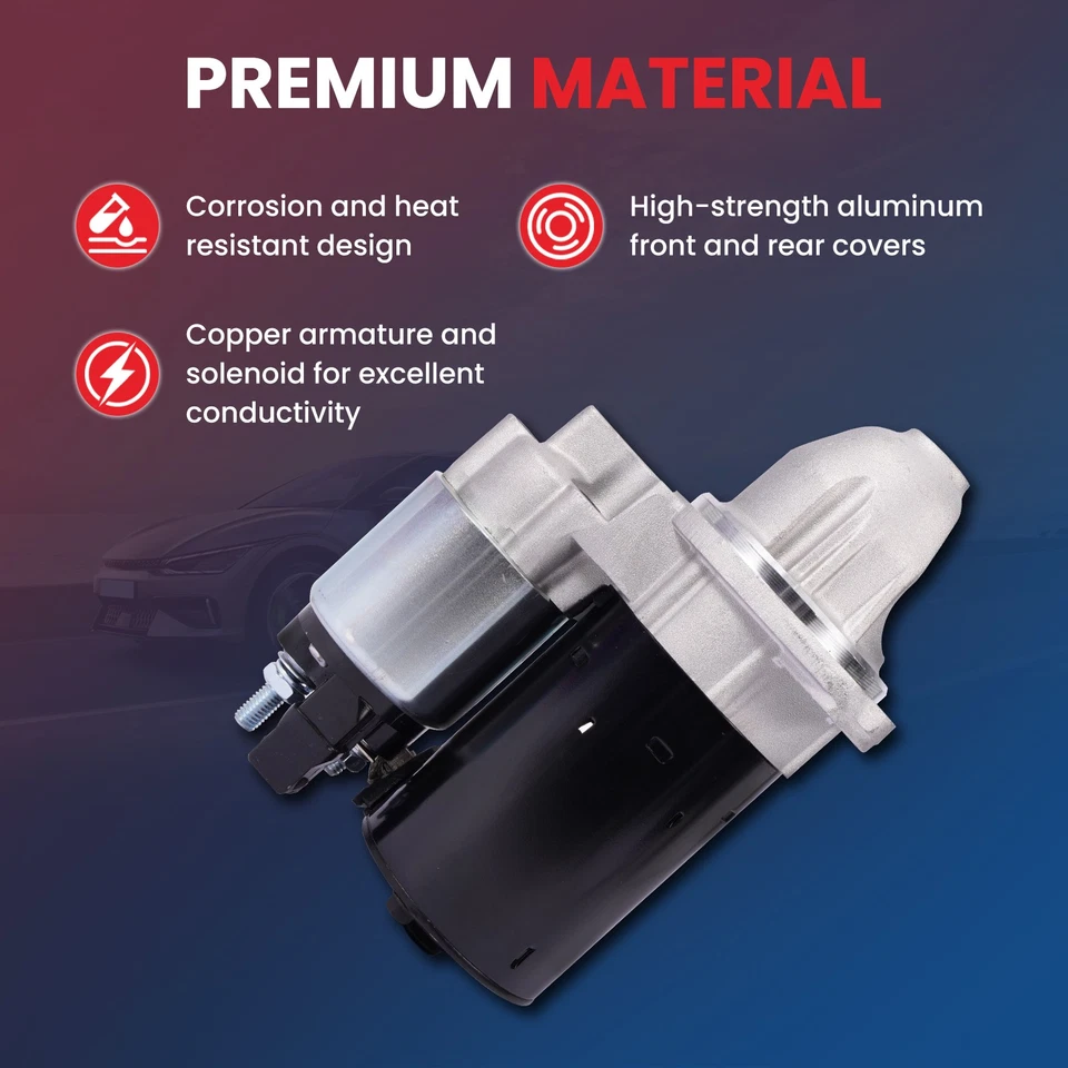 Starter Motor for BMW 128i 325i 330xi 335i X3 X6 740i 528i 1.1KW 12V 9T 17922N Foto 4 de 4