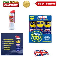 WD-40 Multi-Use Lubricant Spray 3-Pack - 450ml for Rust Protection & Maintenance 28.88 per litre