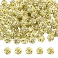 Strass-Perlen FüR Die Herstellung Von Diy-Schmuck, 8 Mm, Hellgelb, 100 StüCk