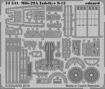 Eduard Accessories 73541 - 1:72 Mig-29A Izdeliye 9-12 For Trumpeter - Ätzsatz -