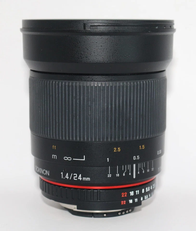 Rokinon 24mm f/1.4 ED AS IF UMC Wide-Angle Lens for Nikon F (AE) - Open Box Mint - Image 2 of 4
