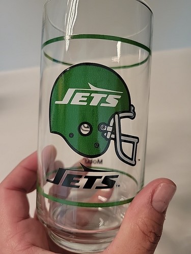 Vaso de vaso móvil vintage coleccionable de la NFL ~ 1988 New York Jets - Imagen 2 de 6