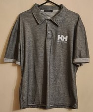 SIIMHWRSS HELLY HANSEN Grey Polo Shirt Size 2XL (pit2pit 23")