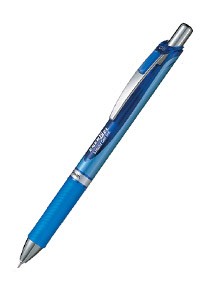 Pentel Energel Xm einziehbarer Gel-Tintenroller 0,5 mm Spitze 0,25 mm Schnur blau Packung