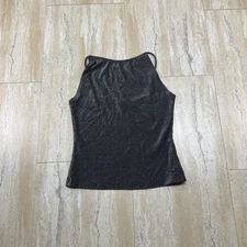 Vtg Le Parfait Womens Size M Black Metallic Tank Top 90s Y2K  Made in USA