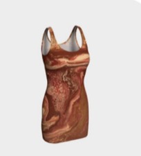 Women’s Multicolor Abstract Bodycon Mini Dress Sleeveless Scoop Neck