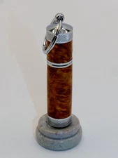 Handmade Key Chain Lighter with replaceable flint! Made from Amboyna Burl. #46