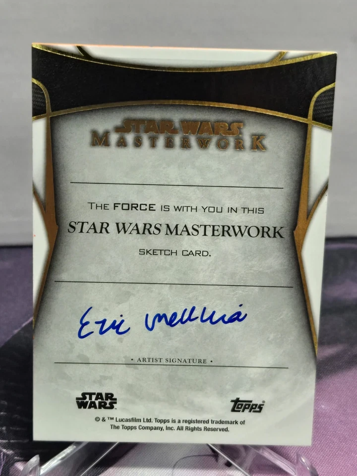 2024 topps star wars masterwork artist signed sketch card - Image 4 of 4