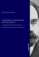 Bernhard Joseph Docen | Miscellaneen Zur Geschichte Der Deutschen Literatur