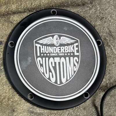 Thunderbike 22-74-210 Custom Derby Cover Harley M8 Softail 2019+ Black Billet
