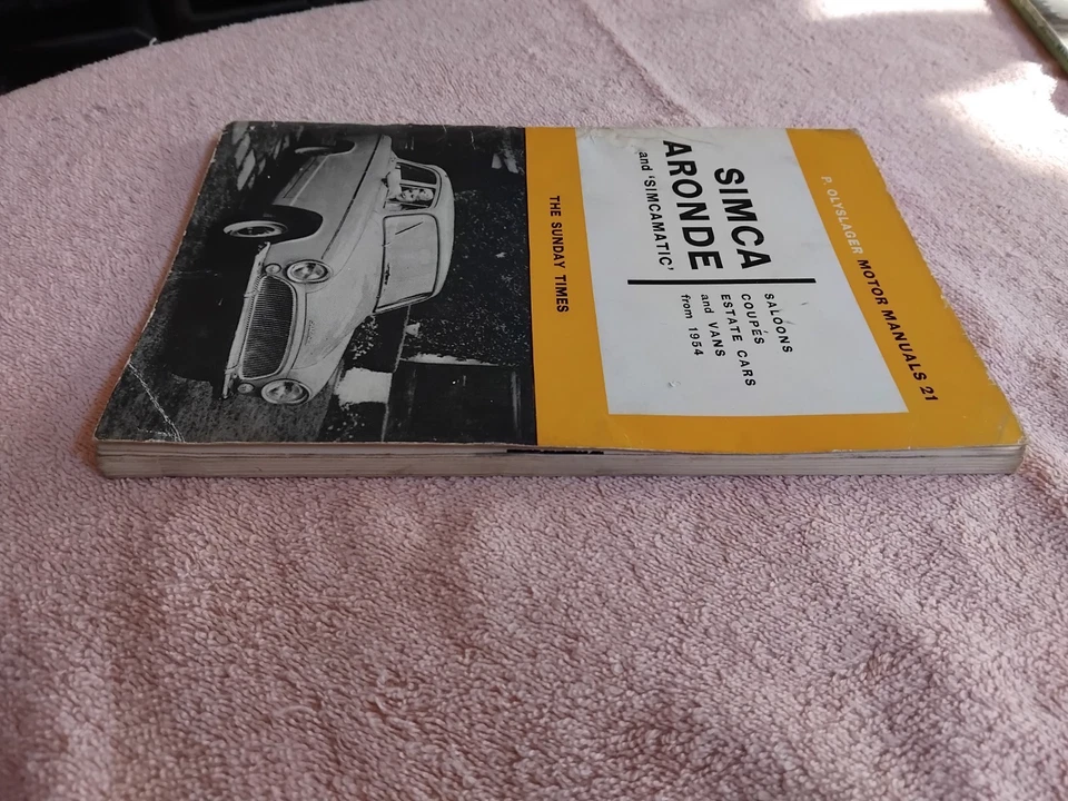 Simca Aronde 1954 on Olyslager Owners Workshop Manual Handbook Saloon Coupe Van - Image 3 of 4
