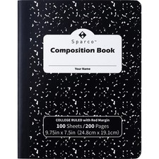 Sparco College Ruled Composition Notebook spr-00333  spr00333 