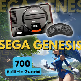 AtGames Sega Genesis Console HDMI with 1 Wireless Controller Built-in 700 Games