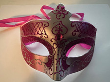 Hot Pink Venetian Style Masquerade Ball Party Mask Unisex Mens Womens New Years