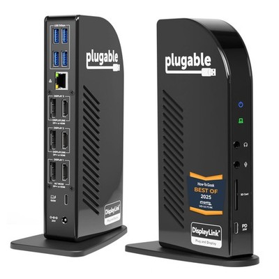 Plugable 13-in-1 USB C Docking Station 4K Triple Monitor with 100W Power