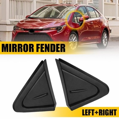 2pcs For 19-2021 Toyota Corolla Side Mirror Fender Corner Triangle Cover Trim