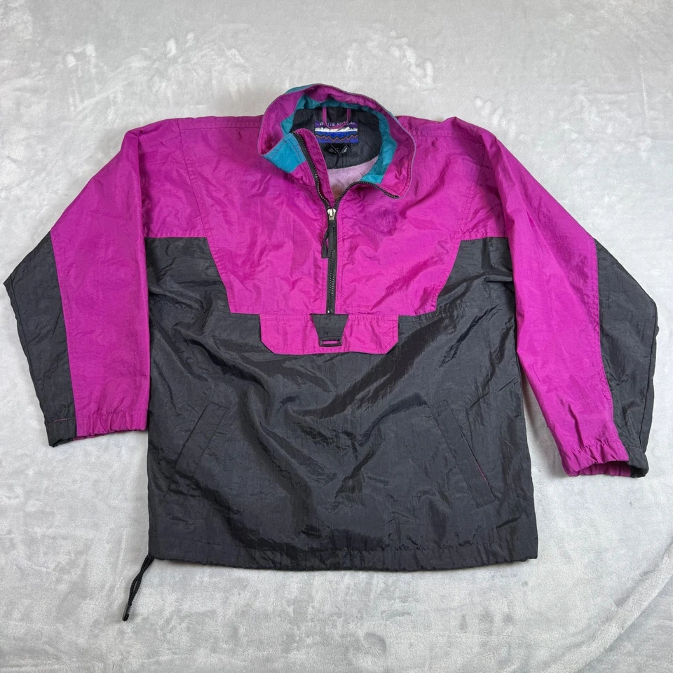 Jaqueta Pulôver Anorak Vintage Branca Sierra Feminina L Roxa Azul-petróleo Preta - Imagem 2 de 4