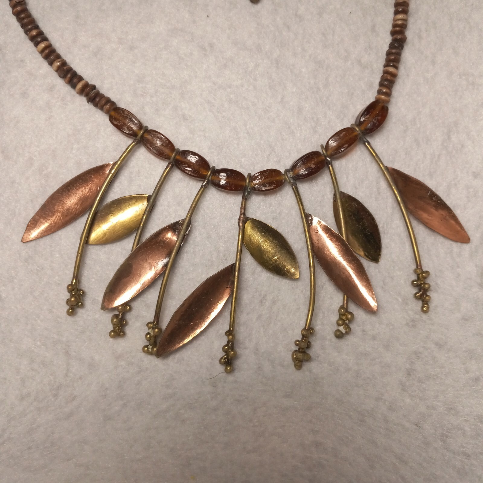 Boho Handmade STATEMENT Multi Strand Leaf Tribal … - image 4