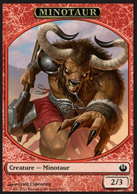 MRM ENGLISH 4x Token - Minotaurus Token - Minotaurus 2/3 MTG magic JOU