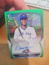 2023 Bowman Chrome Enmanuel Bonilla Mega Box Green Refractor Auto /99