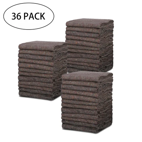 12/24/36/48 Pack Moving Blankets 53"x74" Shipping Pads for Furniture Protection - Picture 14 of 17