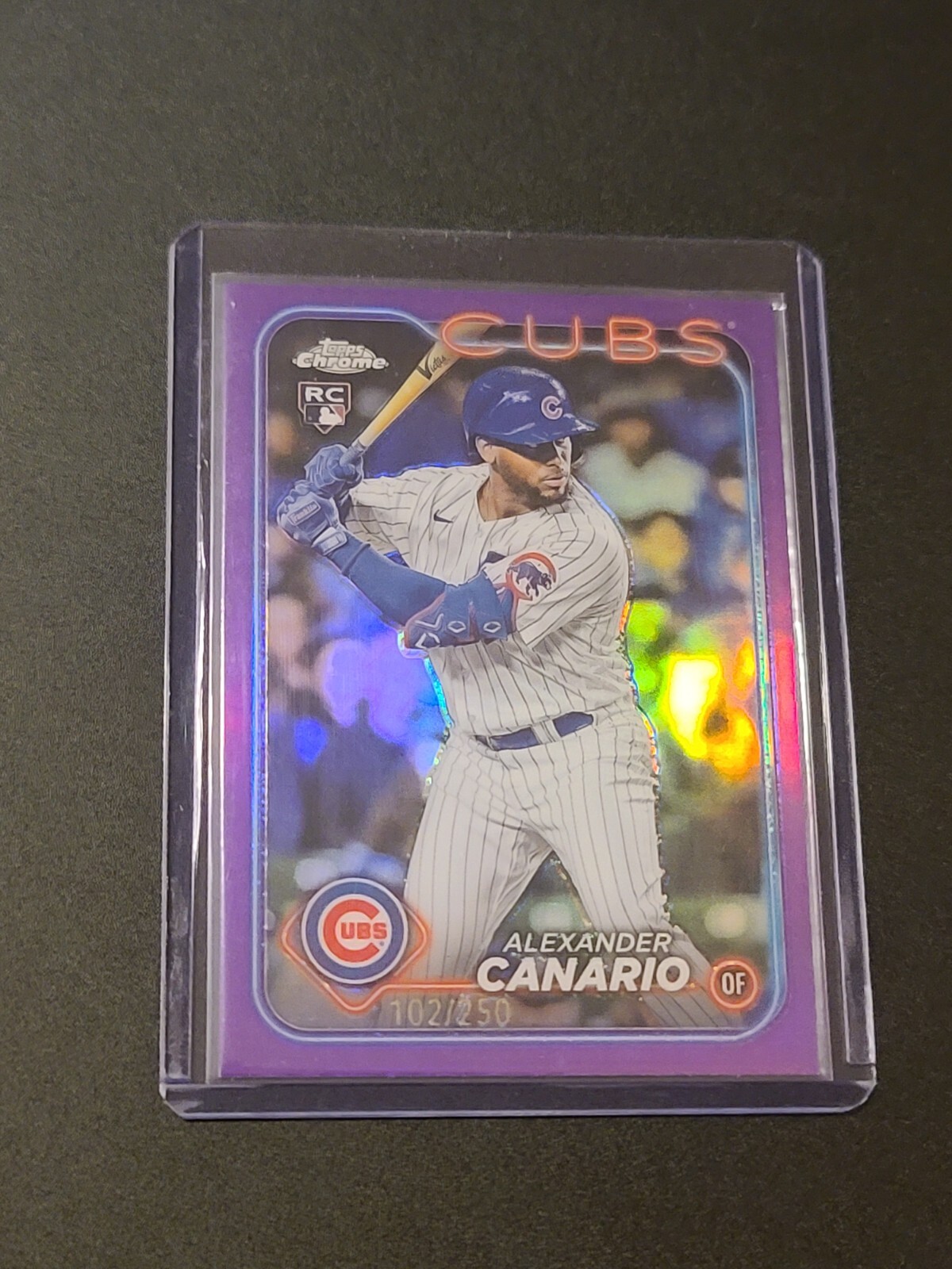 2024 Topps Chrome Alexander Canario #174 Purple /250 Refractor RC - Chicago Cubs