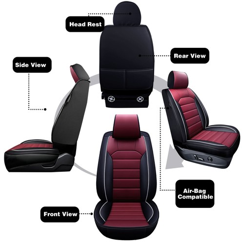 For Toyota Tundra Car Seat Covers Luxury Leather Front Rear Protector Cushion - Picture 4 of 17