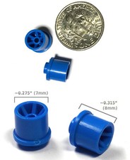 2pc BTO Newly Made Aurora AFX Magnatraction HO Slot Car Rear Wheels 8719 BLUE