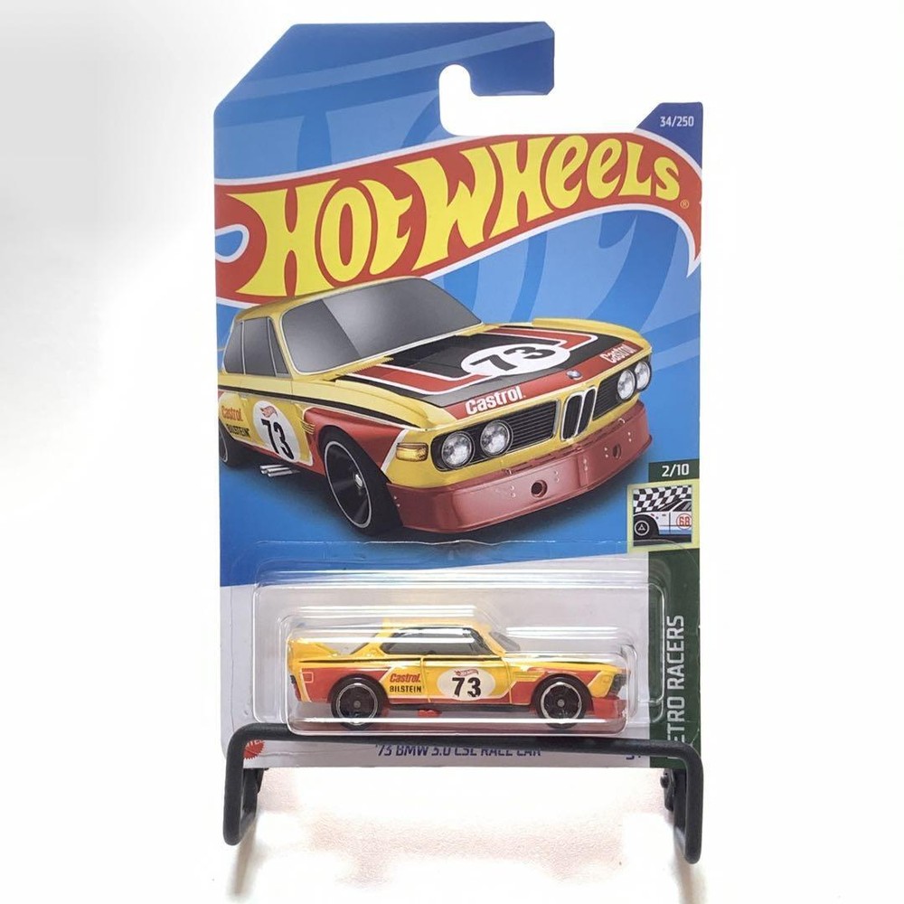 Hot Wheels BMW 3 Retro Race Car Yellow 1970s Tin Toy Unused
