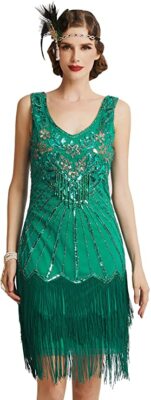 garlic scape green goddess dressing ZAPAKA Women Dark Green Love Heart Beaded Gatsby 1920s Dress Sheath Round  Neck Flapper Dress – ZAPAKA NZ