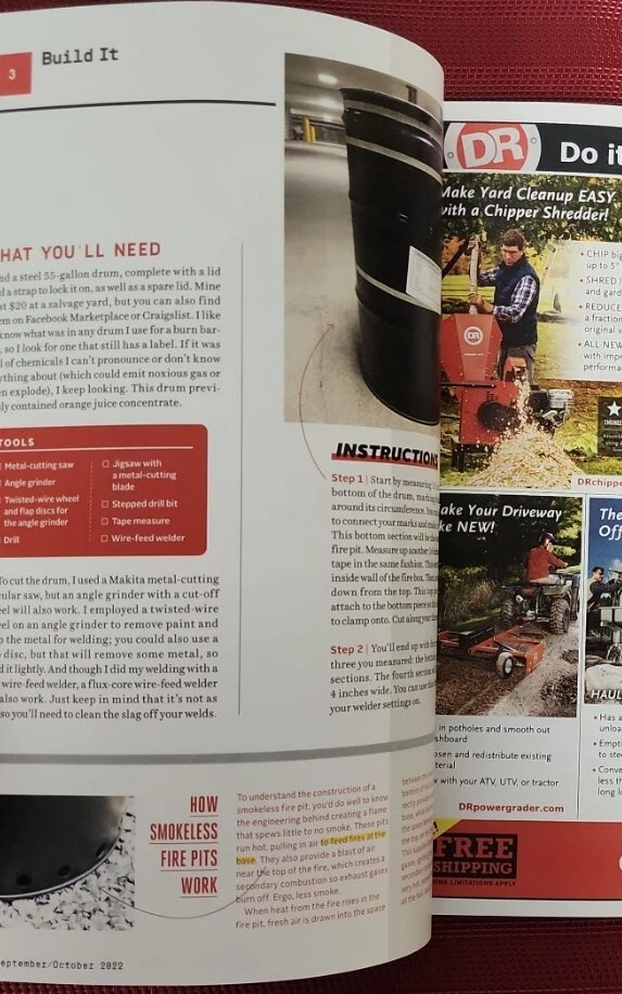 Popular Mechanics September/October 2022 Build Your Own Smokeless Fire Pit pb - Image 4 of 4
