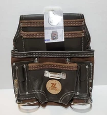 Zeluga ZL114TB 10 Pocket Rigger Heavy Duty Leather Tool Bag- Brown