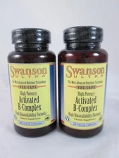 Swanson Ultra High Potency Activated B Complex (60 Capsules) by Swanson 2 Bottle