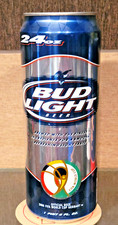 2006 24 OUNCE FIFA WORLD CUP SOCCER FOOTBALL BUD LIGHT BEER CAN EMPTY OPEN