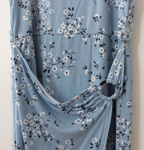 No Boundaries Juniors Sleeveless Midi Wrap Dress Sheer Romance Size XL NWT - Picture 6 of 8