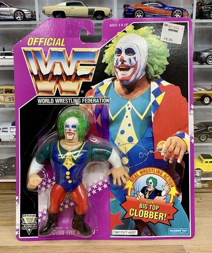 WWF Doink Clown Series 9 Purple Card 1993 Hasbro N...