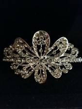 Rhinestone Tiara Crown Princess Pearl Women Girl Bridal Birthday Wedding Comb