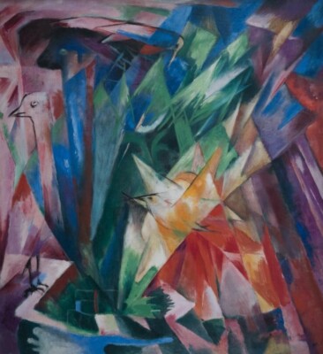 Birds German Expressionist Painting Franz Marc 1912 Blue Rider Group ...